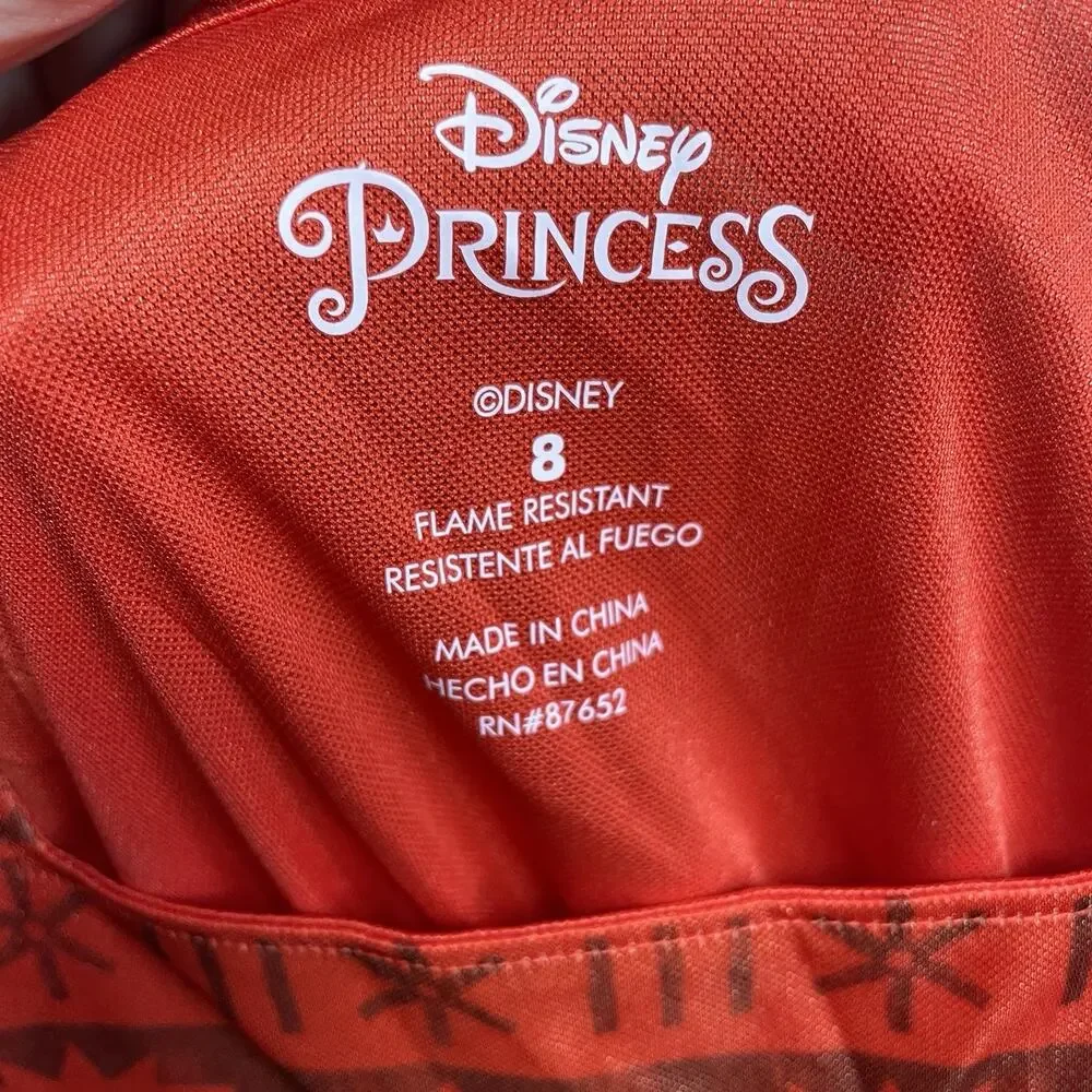 NWT Disney Princess MOANA Nightgown Girls 8 Sleep Pajamas Dress Up